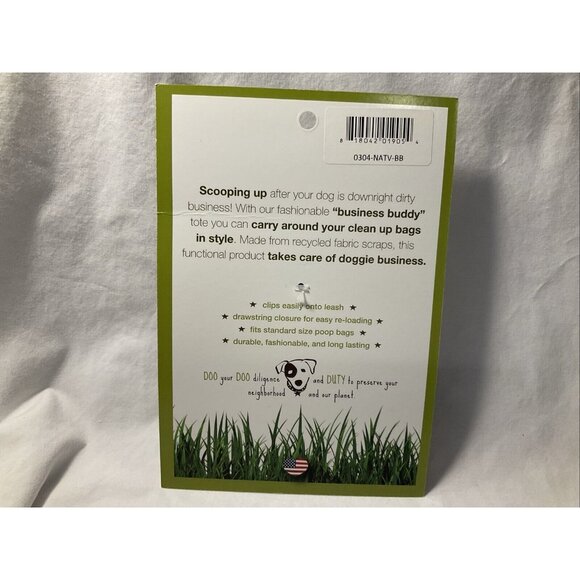 Jax & Bones Drawstring Faux Leather Hands Free Dog Poop Bag Holder Pet Accessory - Picture 6 of 7